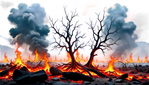 scorched earth,burned land,deforested,volcanic field,types of volcanic eruptions,triggers for forest fire,nature conservation burning,volcanic landscape,the conflagration,lava plain,forest fire,environmental destruction,volcanic activity,cleanup,burning earth,forest fires,burned firewood,volcanism,burning of waste,burnt tree,Illustration,Vector,Vector 07