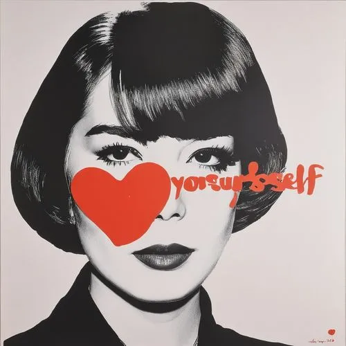 love yourself more,yourself,uffie,yourselfers,warhols,yourselfer,yasumasa,cool pop art,younousmi,self love,nonself,youngheart,yelle,selfhood,yosfiah,younessi,unself,pop art style,modern pop art,baldes