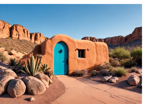 desert desert landscape,desert landscape,earthship,superadobe,arid land,arid landscape,sandstone wall,tuff stone dwellings,rock arch,abiquiu,stone desert,flowerful desert,puebloans,arid,ischigualasto,timna park,valley of fire state park,ancient house,southwestern,wadirum,Illustration,Vector,Vector 03