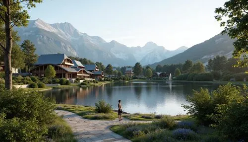 oberland,alpine village,riverwood,reine,mountain village,mountain settlement,riftwar,rendalen,cryengine,alpine region,alpine landscape,kandern,seealpsee,alpsee,obersee,salt meadow landscape,pleso,idyllic,butka,render