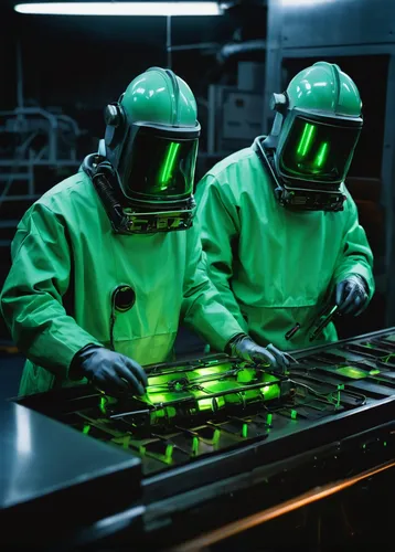 high-visibility clothing,welders,protective suit,personal protective equipment,protective clothing,optoelectronics,hazmat suit,fluorescent dye,gas welder,contamination,manufacturing,chemical laboratory,laboratory oven,manufacture,industrial security,aerospace manufacturer,welding,fluoroethane,welder,manufactures,Illustration,Japanese style,Japanese Style 18