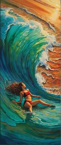 bodysurfing,surfer,surfers,surfing,bodyboard,surf,tidal wave,bodyboarding,oil painting on canvas,aikau,ocean waves,surfline,oil painting,tsunami,braking waves,sea beach-marigold,waves,surfs,swamis,fluidity,Illustration,Realistic Fantasy,Realistic Fantasy 04