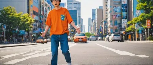 a pedestrian,pedestrian,walking man,standing man,tall man,anime japanese clothing,long neck,photoshop manipulation,pedestrians,standing walking,fashion street,photoshop creativity,long son,stilts,stilt,tracer,longneck,isolated t-shirt,long-sleeved t-shirt,elongated,Illustration,Japanese style,Japanese Style 20