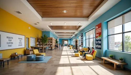 children's interior,school design,children's operation theatre,pediatrics,holy spirit hospital,hospital ward,cafeteria,daylighting,therapy center,pedway,ambulatory,hallway,breezeway,lunchroom,lunchrooms,montessori,lobby,iwk,children's room,healthsouth