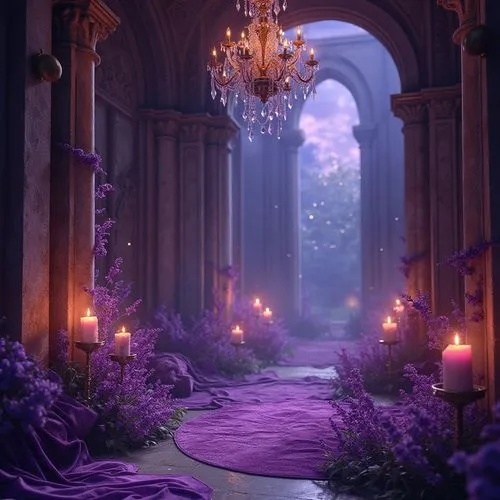 enchanted,enchanted forest,fantasy picture,fairy forest,fantasy landscape,fairyland,3d fantasy,fairy lanterns,hall of the fallen,fairytale forest,dandelion hall,fairy tale,the mystical path,fairytale,hallway,fairy world,the threshold of the house,a fairy tale,doorways,purple landscape,Photography,General,Realistic