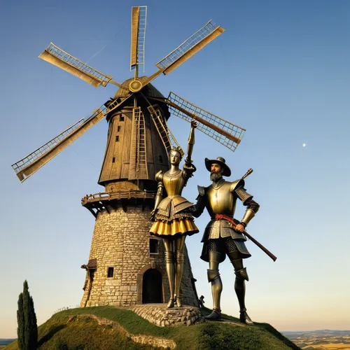 don quixote,ballet don quijote,the windmills,consuegra,castile-la mancha,dutch windmill,windmills,historic windmill,windmill,hamelin,münsterland,alentejo,banos campanario,grand bleu de gascogne,windmill gard,mantecadas de astorga,old windmill,puy du fou,castilla,the netherlands,Art,Classical Oil Painting,Classical Oil Painting 28