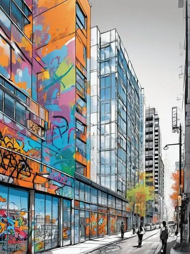 ocad,colorful city,colorful facade,glass facades,urban design,graffiti art,glass facade,muralists,urban landscape,maisonneuve,highline,massart,luminato,artthielseattle,muralist,omotesando,colorful glass,pointz,ryerson,city scape,Conceptual Art,Graffiti Art,Graffiti Art 07