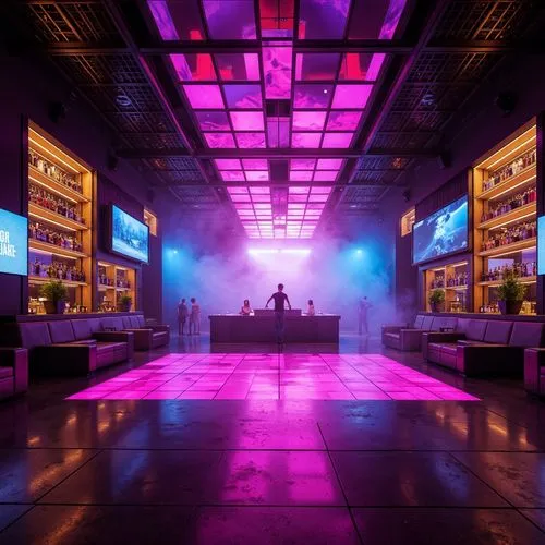 nightclub,clubcorp,spaceland,dancefloor,piano bar,dancefloors,dance club,warehouse,nightclubs,dojo,neon coffee,aqua studio,discotheque,neon cocktails,ballroom,concert stage,ufo interior,floating stage,arcade,discotheques