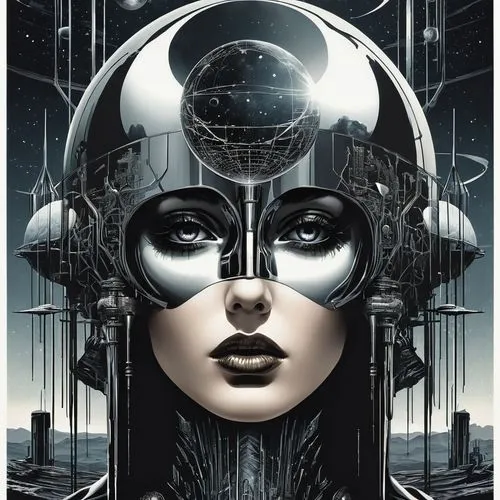 aphra,hurlant,cylons,biomechanical,deodato,cybernetic,cybernetically,neuromancer,giger,futureworld,cybernetics,replicant,longhena,cyberforce,sci fi,technosphere,positronic,head woman,archaia,sci fiction illustration,Conceptual Art,Fantasy,Fantasy 33