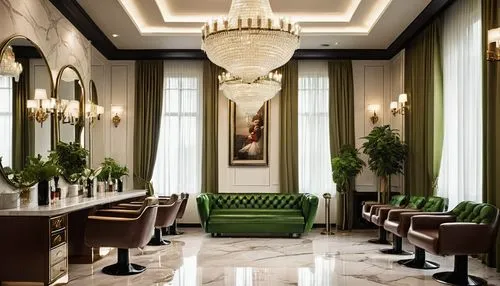 grand hotel europe,hotel hall,ballroom,art deco,lobby,grand hotel,hotel lobby,royal interior,claridges,kempinski,luxury hotel,sursock,corinthia,mahdavi,wedding hall,gleneagles hotel,sberbank,salon,art deco background,interior decor,Illustration,Realistic Fantasy,Realistic Fantasy 10