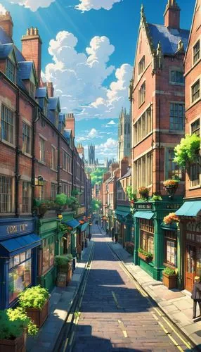 cloudstreet,violet evergarden,townscapes,shopping street,highstein,sidestreet,waterstreet,the cobbled streets,giaimo,sidestreets,layton,shimbashi,french digital background,victoriana,machico,euphonium,hisaishi,nodame,mytown,omotesando,Illustration,Japanese style,Japanese Style 03