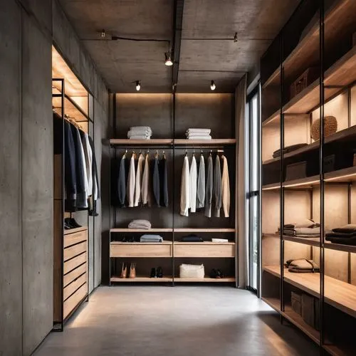 walk-in closet,closets,modern interior,minimalist interior,nonom style,Photography,General,Realistic