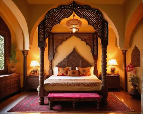 ornate room,moroccan pattern,bedchamber,anantara,bedroom,la kasbah,marrakech,interior decor,haveli,amanresorts,victorian room,guest room,bed,kasbah,sleeping room,shekhawati,morocco,riad,indian tent,marrakesh,Art,Artistic Painting,Artistic Painting 34