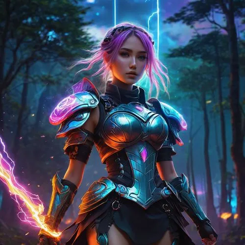 jaina,lightning,liora,karavas,varya,female warrior,shadrake,leona,kaisa,fiora,thundra,rafaela,aniva,magika,lalazarian,korana,elona,talara,sorceror,valla,Conceptual Art,Fantasy,Fantasy 15