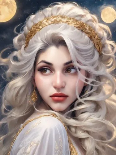 white rose snow queen,fantasy portrait,zodiac sign libra,the snow queen,jaina,moonflower,Digital Art,Impressionism