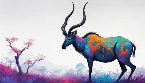 manchurian stag,oryx,horoscope taurus,deer illustration,the zodiac sign taurus,unicorn background,elk,elk bull,goat-antelope,unicorn art,capricorn,taurus,tribal bull,stag,antlers,kudu,deer bull,whimsical animals,zebu,the zodiac sign pisces,Illustration,Paper based,Paper Based 06