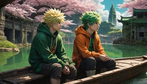 anime japanese clothing,bananafish,Deku,Bakugou,boys love,my hero academia,Conceptual Art,Fantasy,Fantasy 13