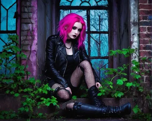 pink hair,dark pink in colour,gothic fashion,poison,gothic woman,dark pink,goth woman,gothic style,gothic portrait,dark gothic mood,gothic,gothic dress,grunge,fuchsia,punk,goth,bright pink,fuschia,goth subculture,deep pink,Conceptual Art,Sci-Fi,Sci-Fi 16