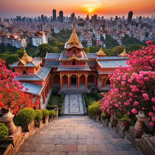 thai temple,buddhist temple complex thailand,buddhist temple,chiangmai,myanmar,asian architecture,Photography,General,Realistic