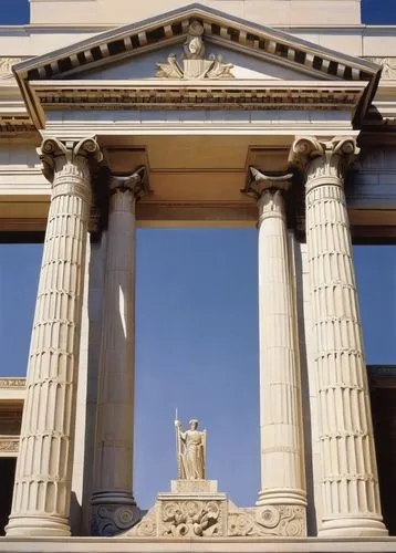 doric columns,three pillars,pediment,house with caryatids,greek temple,columns,roman columns,glyptothek,palladian,peristyle,zappeion,pilasters,portico,columned,corinthian order,brand front of the brandenburg gate,entablature,pilaster,palladio,caryatids,Illustration,Retro,Retro 15