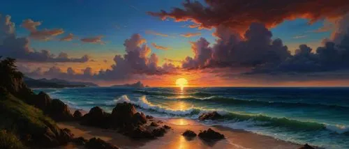 seascape,sea landscape,coastal landscape,beach landscape,sunrise beach,fantasy landscape,sun and sea,world digital painting,fantasy picture,coast sunset,ocean background,nestruev,landscape background,sunset beach,dreamscape,morningtide,landscape with sea,ocean paradise,fantasy art,dreamscapes