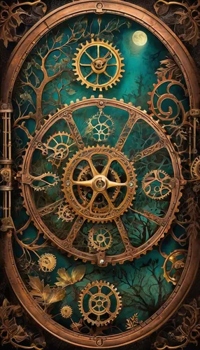 steampunk gears,ship's wheel,ships wheel,clockmaker,time spiral,steampunk,clockwork,compass,bearing compass,compass rose,grandfather clock,clock face,watchmaker,astronomical clock,antique background,cog,old clock,clock,zodiac,cogwheel,Illustration,Realistic Fantasy,Realistic Fantasy 13