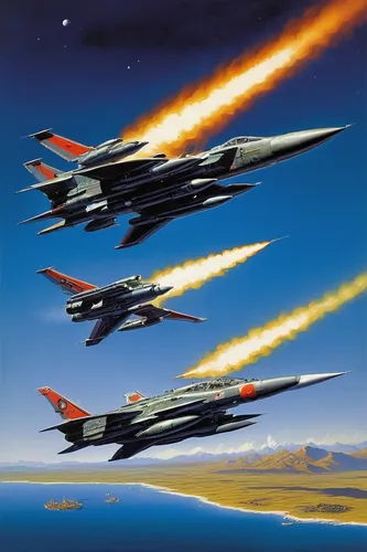 supersonic aircraft,air combat,supersonic transport,lockheed martin,missiles,delta-wing,meteoroid,jet aircraft,f-111 aardvark,supersonic fighter,firebirds,f-16,northrop f-5,fighter aircraft,lockheed yf-12,afterburner,formation flight,blue angels,cosmonautics day,atomic age,Conceptual Art,Sci-Fi,Sci-Fi 21