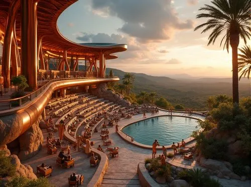 amanresorts,tropical house,infinity swimming pool,xcaret,outdoor pool,summerland,tropical island,open air theatre,dorne,anantara,paradise,south france,the caribbean,paradis,majorca,tailandia,tropics,amphitheater,roof top pool,resort,Photography,General,Realistic