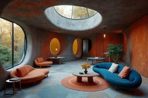 mahdavi,corten steel,mid century modern,chaise lounge,breakfast room,earthship,Illustration,Japanese style,Japanese Style 08