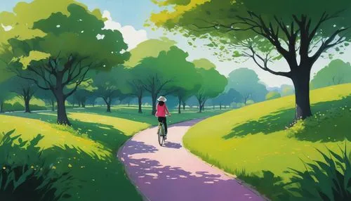 walk in a park,pathway,walk,stroll,trail,background vector,forest path,forest walk,walking,go for a walk,game illustration,the path,woman walking,morning walk,girl walking away,forest road,tree lined path,autumn walk,nature trail,bike path,Illustration,Paper based,Paper Based 07