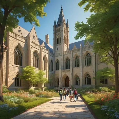 collegiate basilica,violet evergarden,cwru,yale university,josephinum,washu,mdiv,notre dame,nidaros cathedral,notredame,gothic church,yale,cathedral,altgeld,magisterium,renderings,theed,gondolin,mccosh,reichstadt,Art,Artistic Painting,Artistic Painting 51