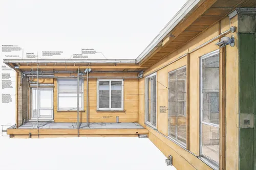 prefabricated buildings,house drawing,assay office in bannack,thermal insulation,facade insulation,core renovation,half-timbered,wooden windows,siding,snow roof,timber house,half timbered,building ins