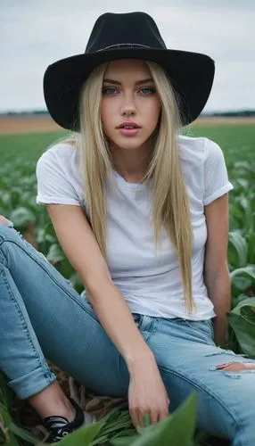 farm girl,cornfields,leather hat,girl wearing hat,straw hat,cornfield,corn field,wheat field,wheat fields,bradbery,wheatfield,bed in the cornfield,straw field,fields,countrygirl,iowan,sawah,hanna,wheat crops,jordyn,Conceptual Art,Fantasy,Fantasy 11