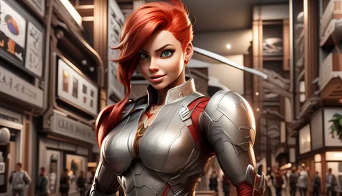 asuka langley soryu,lady medic,harley,sprint woman,sci fiction illustration,cyborg,firestar,head woman,symetra,superhero background,starfire,cg artwork,super heroine,comic character,humanoid,red super hero,ironman,mary jane,cuirass,vector girl