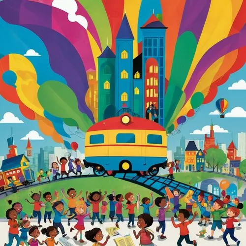 pride parade,kids illustration,colorful city,world children's day,keolis,paris clip art,francophonie,europride,children's background,children's railway,europe day,ferrocarriles,sncb,eurostar,colorama,trenes,international trains,train,railtours,rer,Unique,Design,Infographics