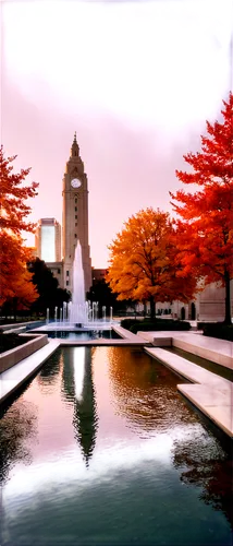 city fountain,reflecting pool,auraria,buckingham fountain,fountain pond,artprize,fountains,centennial park,purdue,fountain lawn,providence,forbury,syracuse,coralville,autumn park,capitol square,center park,state capital,soochow university,august fountain,Illustration,Paper based,Paper Based 20