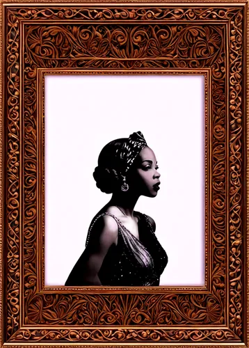 peony frame,rose frame,ledisi,leontyne,ivy frame,copper frame,retro frame,frame illustration,henna frame,sade,miseducation,gold frame,black woman,frame rose,art deco frame,african woman,badu,azealia,african american woman,art nouveau frame,Illustration,Realistic Fantasy,Realistic Fantasy 21