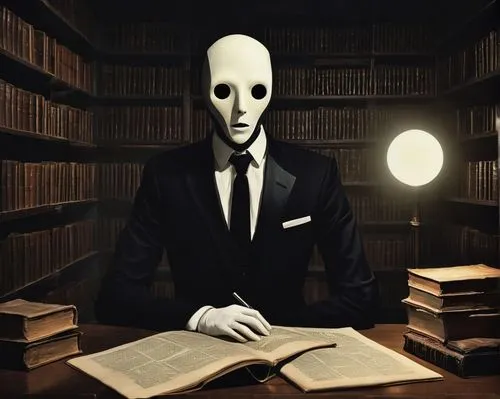 anonymous mask,slender,anonymous,bibliology,the books,open book,searchlamp,occult,books,read a book,sci fiction illustration,publish a book online,readers,night administrator,mystery book cover,scull,library book,investigator,author,self-knowledge,Illustration,Black and White,Black and White 25