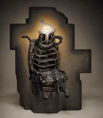 pennis embrace between the fingers of a cut and bllody hand, sitting in a rocking chair

H.R. GIGER style,scrap sculpture,chair png,diving helmet,skull statue,master lamp,robot icon,skull sculpture,bo