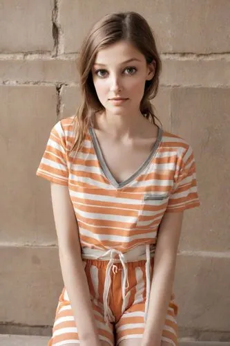 striped background,horizontal stripes,stripes,striped,orange,orange color,teen,girl in t-shirt,cotton top,pin stripe,orange half,liberty cotton,bright orange,peach color,stripe,polo shirt,daisy 2,girl in overalls,mime,daisy 1