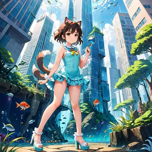 kumiko,niijima,honolulu,sanya,oceanica,miku maekawa,railgun,underwater background,suzumiya,mihoko,chengli,mirai,shibuya,idolmaster,mihoshi,akihabara,nanako,summer background,bioshock,fantasy city,Anime,Anime,Realistic