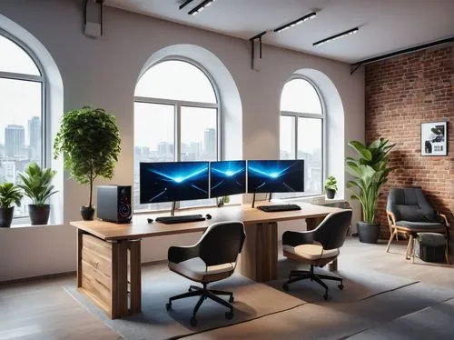 blur office background,modern office,working space,creative office,workstations,computer room,Photography,General,Realistic