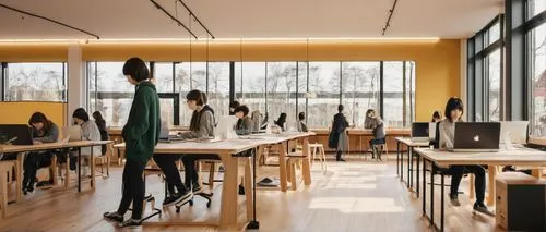 bocconi,school design,akademie,collaboratory,universitet,modern office,board room,working space,vitra,lecture room,snohetta,creative office,quadriennale,study room,university library,traineeships,bureaux,studentenverbindungen,epfl,salesroom,Illustration,Japanese style,Japanese Style 12