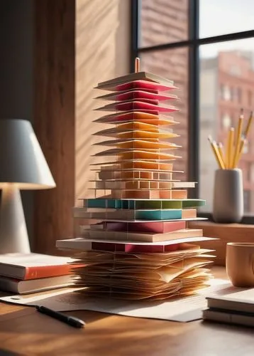 stack of books,spiral book,stack book binder,book stack,spiral binding,blur office background,desk lamp,paper stand,table lamp,book bindings,bookstand,bookbuilding,desk accessories,pile of books,stack of plates,table lamps,bookend,3d rendering,stack of paper,book wallpaper,Unique,Paper Cuts,Paper Cuts 04