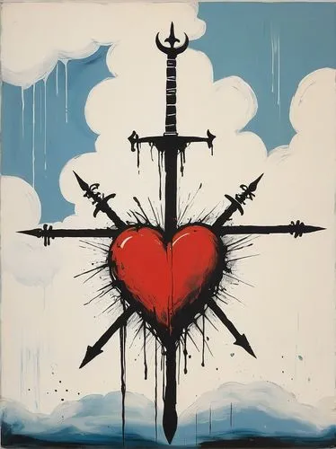 heart with crown,corazon,steelheart,blackhearts,painted hearts,heartstream,blackheart,wildhearts,queen of hearts,winged heart,flaithbheartaigh,pettibon,watery heart,heartstring,broken heart,heartwell,greyjoy,seven sorrows,heartport,heartsick,Art,Artistic Painting,Artistic Painting 51