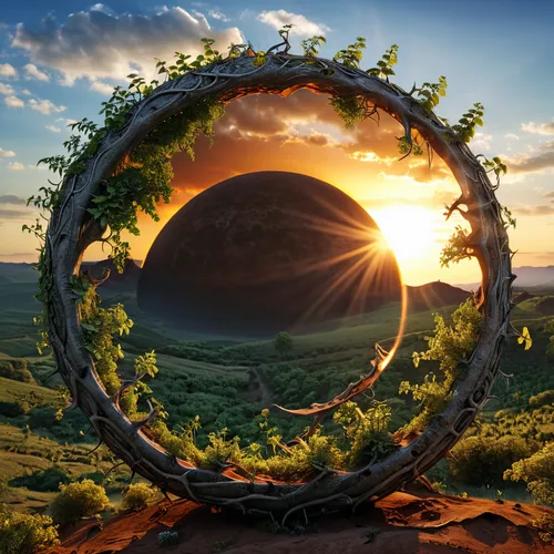 stargate,semi circle arch,mother earth,life is a circle,spring equinox,circle shape frame,golden wreath,little planet,porthole,parabolic mirror,round autumn frame,hobbiton,circle around tree,summer solstice,circular,round window,round arch,circle of life,dharma wheel,round frame,Photography,General,Realistic