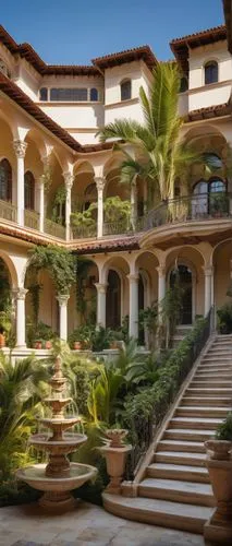 hacienda,courtyards,paradores,mansion,palmilla,courtyard,parador,atriums,palladianism,dorne,patios,philbrook,santa barbara,inside courtyard,bendemeer estates,mansions,breezeway,luxury property,colonnades,amanresorts,Art,Classical Oil Painting,Classical Oil Painting 34