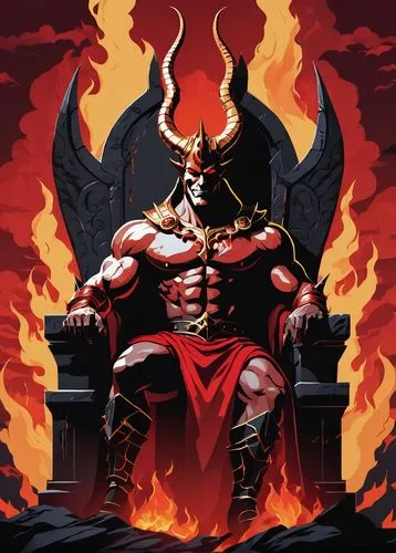 devil,fire devil,diablo,satan,minotaur,death god,hellboy,god of thunder,the devil,throne,devil wall,the throne,lucifer,spawn,warlord,pillar of fire,gargoyle,devilwood,red chief,pagan,Illustration,Vector,Vector 01