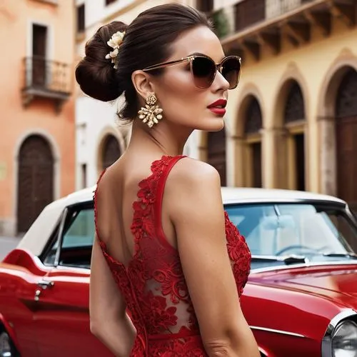 lady in red,flamenca,chaumet,cardinale,elegante,red gown,Photography,General,Realistic