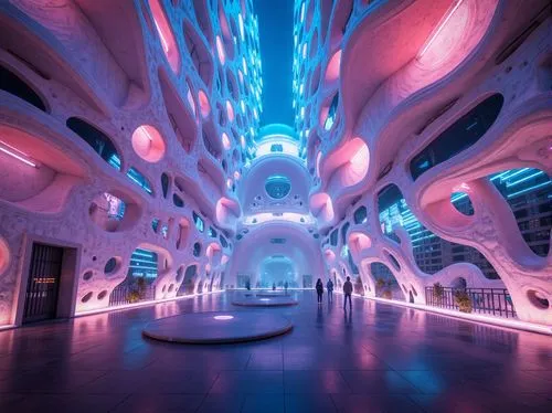 futuristic art museum,spaceship interior,the dubai mall entrance,futuristic architecture,arcology,masdar,emp,sky space concept,ufo interior,futuristic landscape,cybercity,graecorum,morphosis,spaceport,fractal lights,megastructure,hall of the fallen,spaceship space,ocad,cyberworld